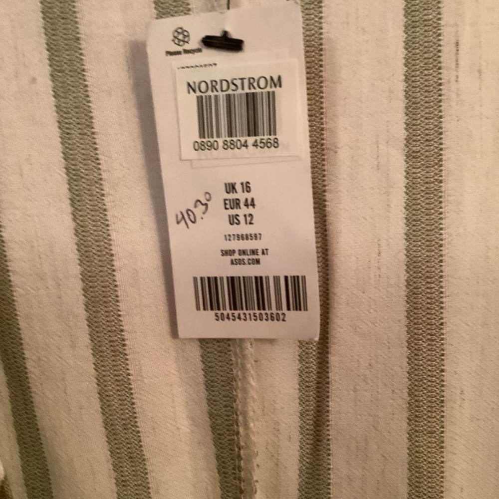 Topshop Nordstrom’s Wrap Style With Bold Stripes Long Sleeve Wrap Top - Picture 8 of 10